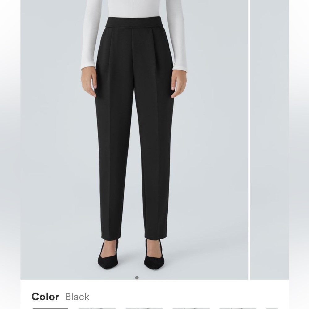 Halara High Waisted Side Pocket Solid Work Tapered Pants
